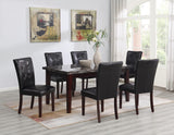 D128 - Marble Dining Table - Dark Brown