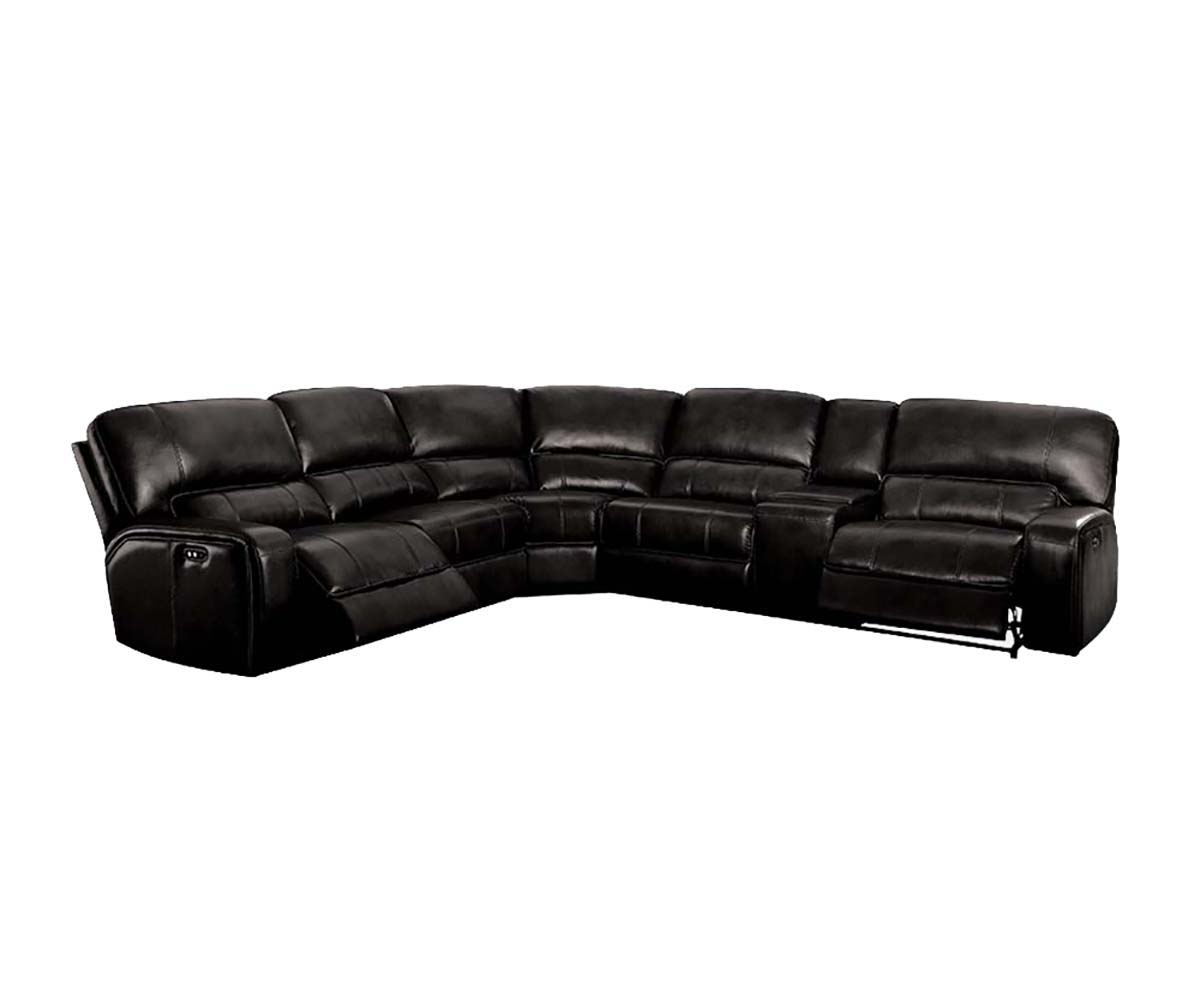 Saul - Power Motion Sectional Sofa - Black