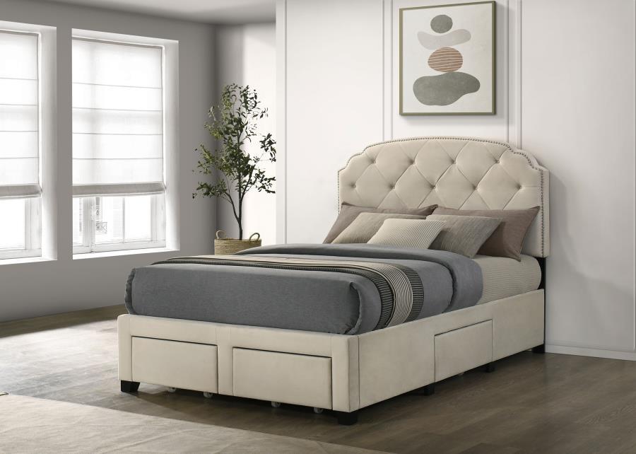 Marianna - 4-Drawer Upholstered Storage Bed