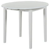 Bucknell - 3 Piece Round Drop Leaf Dining Table Set - White