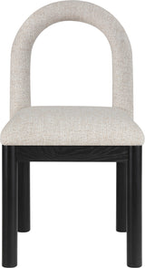 Conrad - Linen Dining Chair With Black Legs