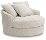 Cuddle Plush - Oversized Swivel Accent Chair - Arctic