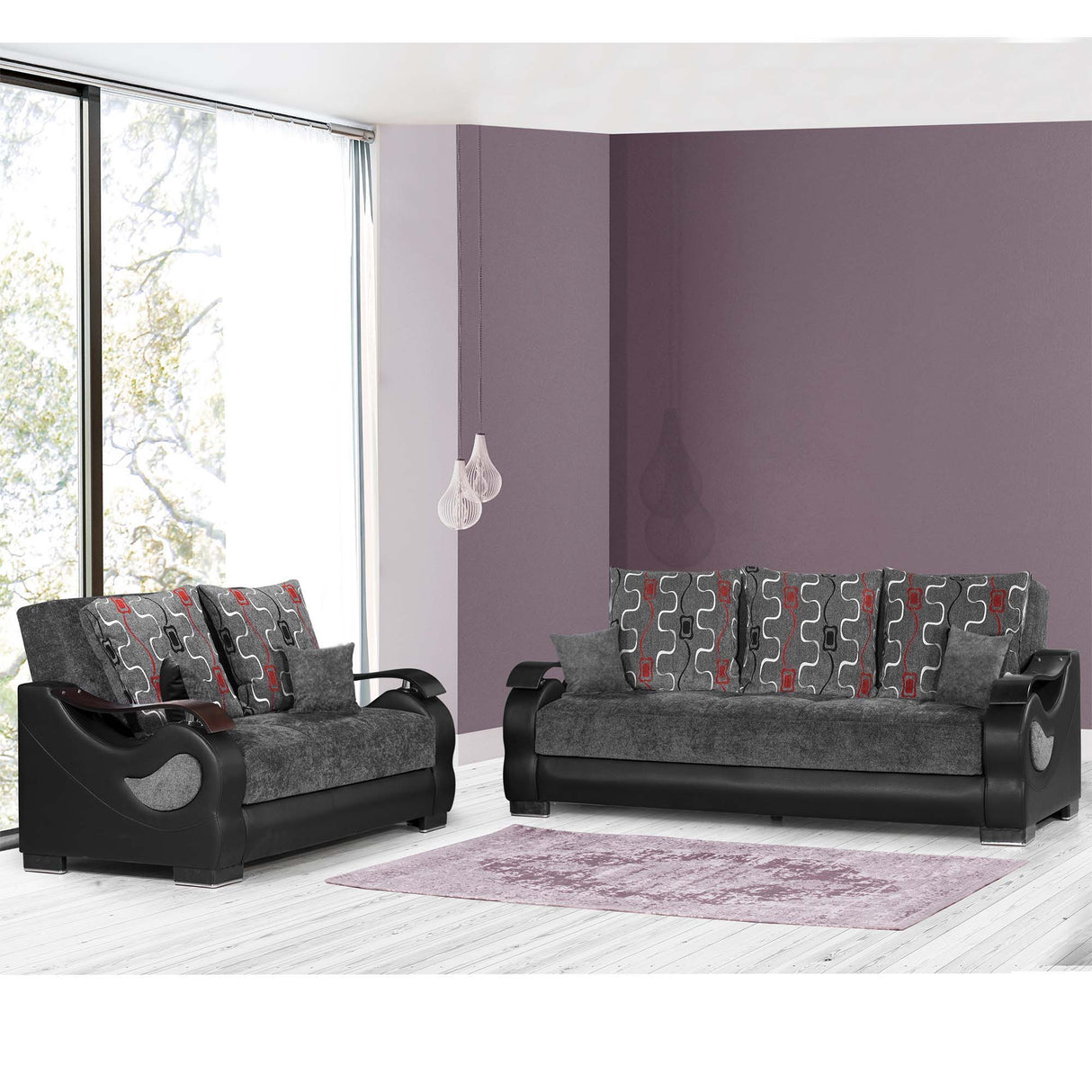 Ottomanson Metroplex - Upholstered Convertible Sofabed With Storage - Gray