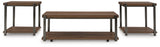 Trindwick - Occasional Table Set (Set of 3) - Brown / Gun Metal