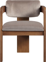 Sacha - Velvet Dining Chair With Brown Base (Set of 2)