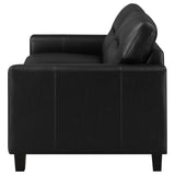 Scotland - Faux Leather Upholstered Track Arm Loveseat