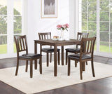 D231 - 5 Piece Dining Room Set (Dining Table With 4 Chairs) - Walnut