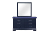 Charlie - 4 Piece Twin Bedroom Set (Twin Bed, Dresser, Mirror, & Nightstand) - Blue