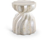 Caserta - Concrete End Table - Travertine