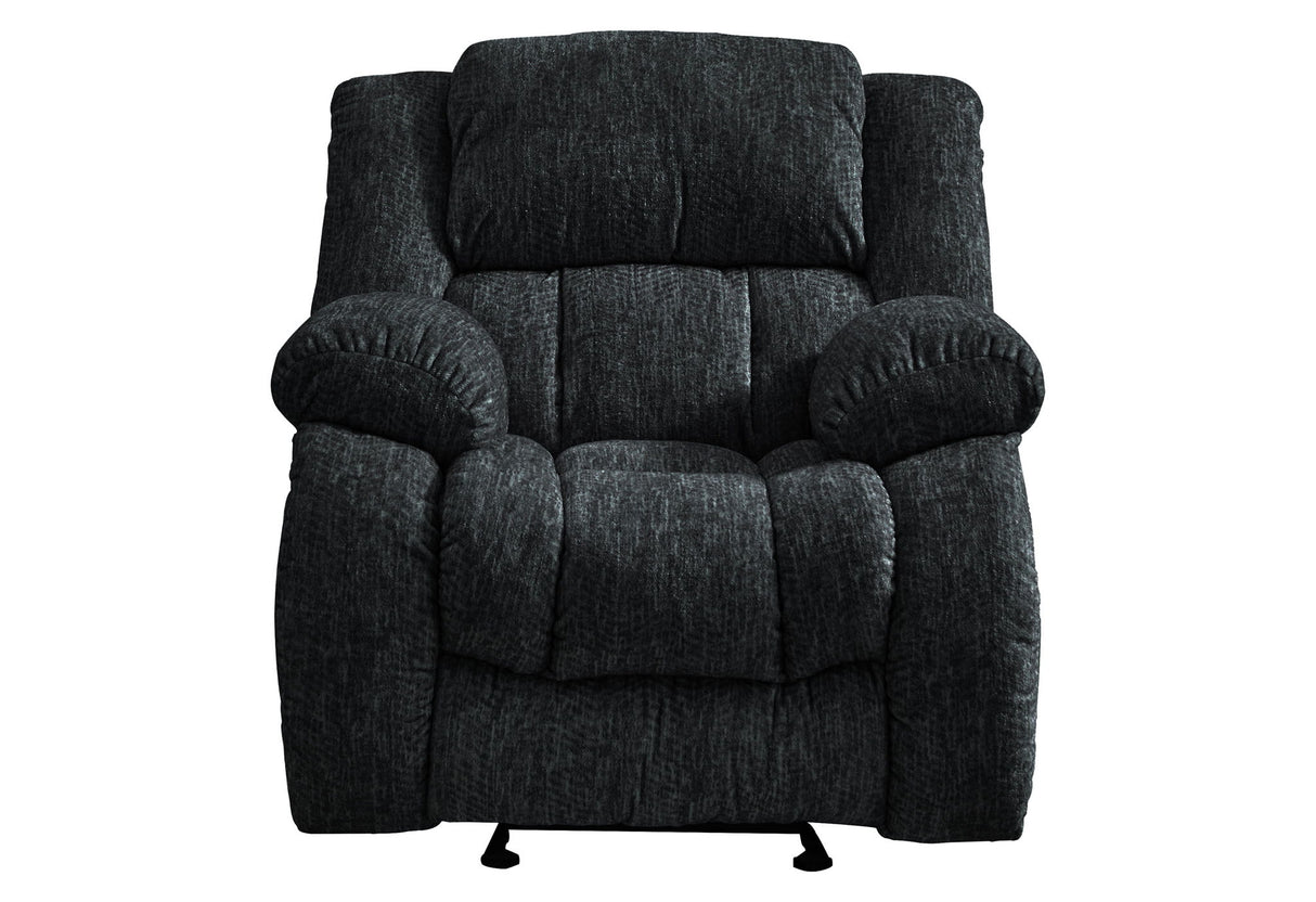 U250 - 3 Piece Living Room Set (Reclining Sofa / Console Reclining Loveseat / Glider Recliner) - Ebony