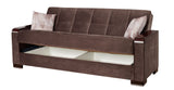 Ottomanson Armada X - Upholstered Convertible Wood Trimmed Sofabed With Storage - Microfiber
