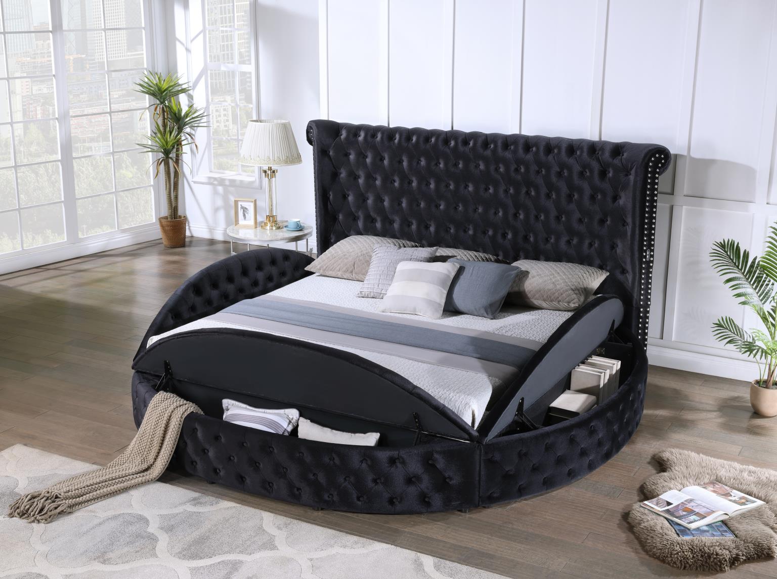 Round bed with speakers discount