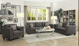 Laurissa - Sofa With 4 Pillows - Light Charcoal Linen