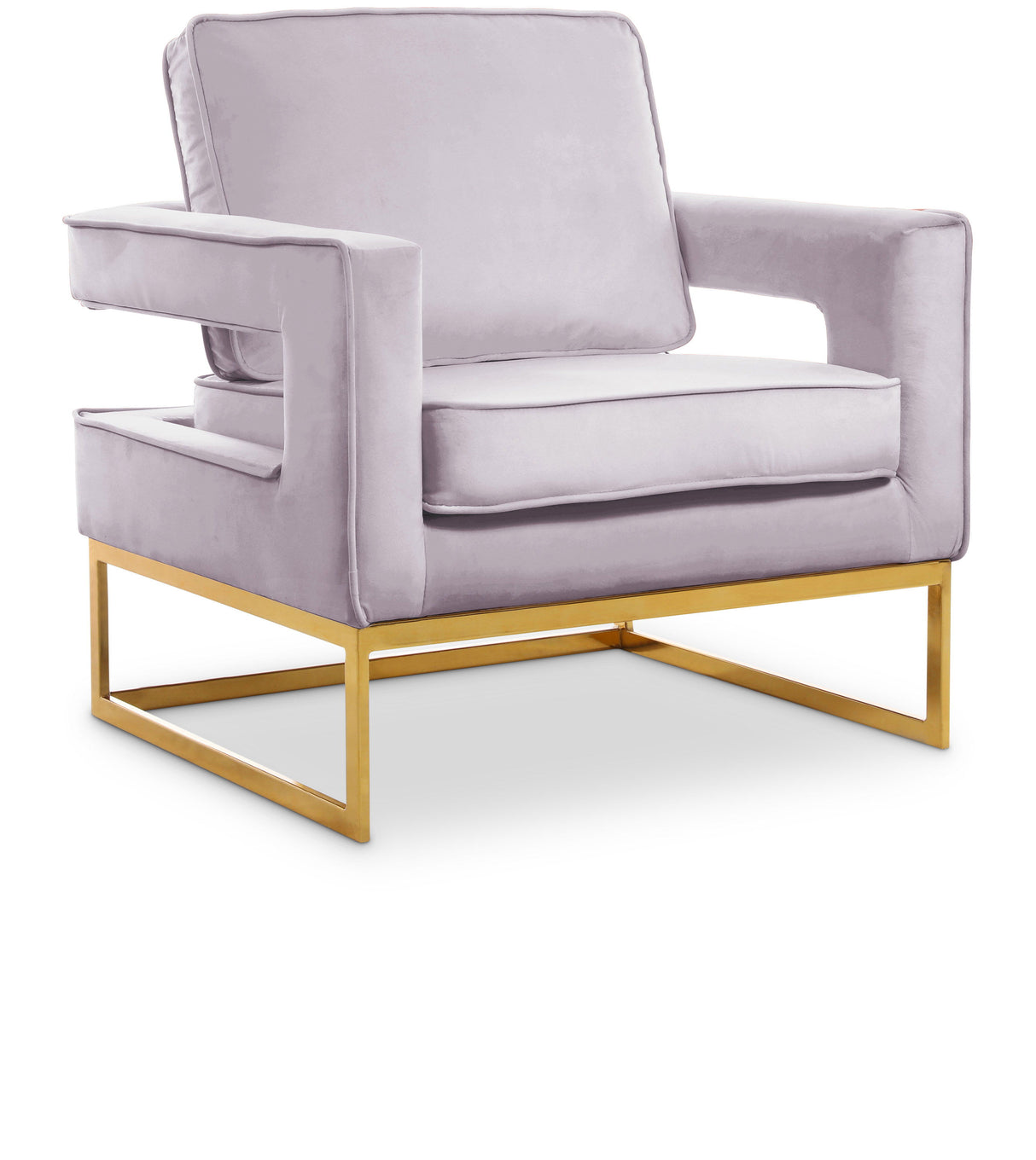 Noah - Accent Chair with Gold Legs