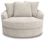 Cuddle Plush - Oversized Swivel Accent Chair - Arctic