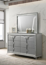 B024 - Mirror - Olive Shimmer Silver