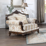 Nayla - Chair With Pillow - Pattern Fabric & Cherry