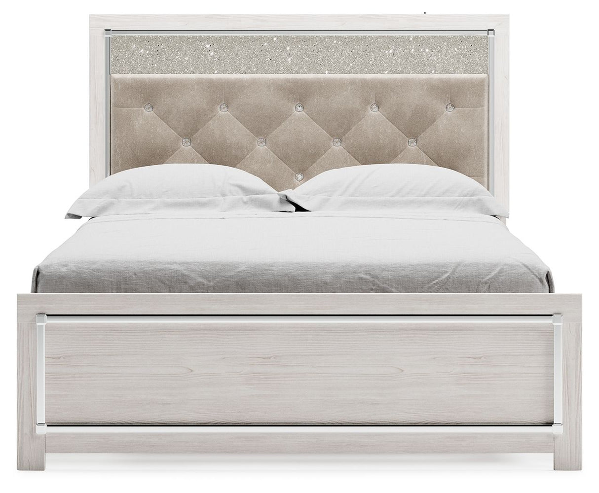Altyra - Queen Panel Bed With Roll Slats - White
