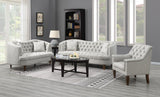 U221 - Chair With One Pillows & Wooden Legs - Gray