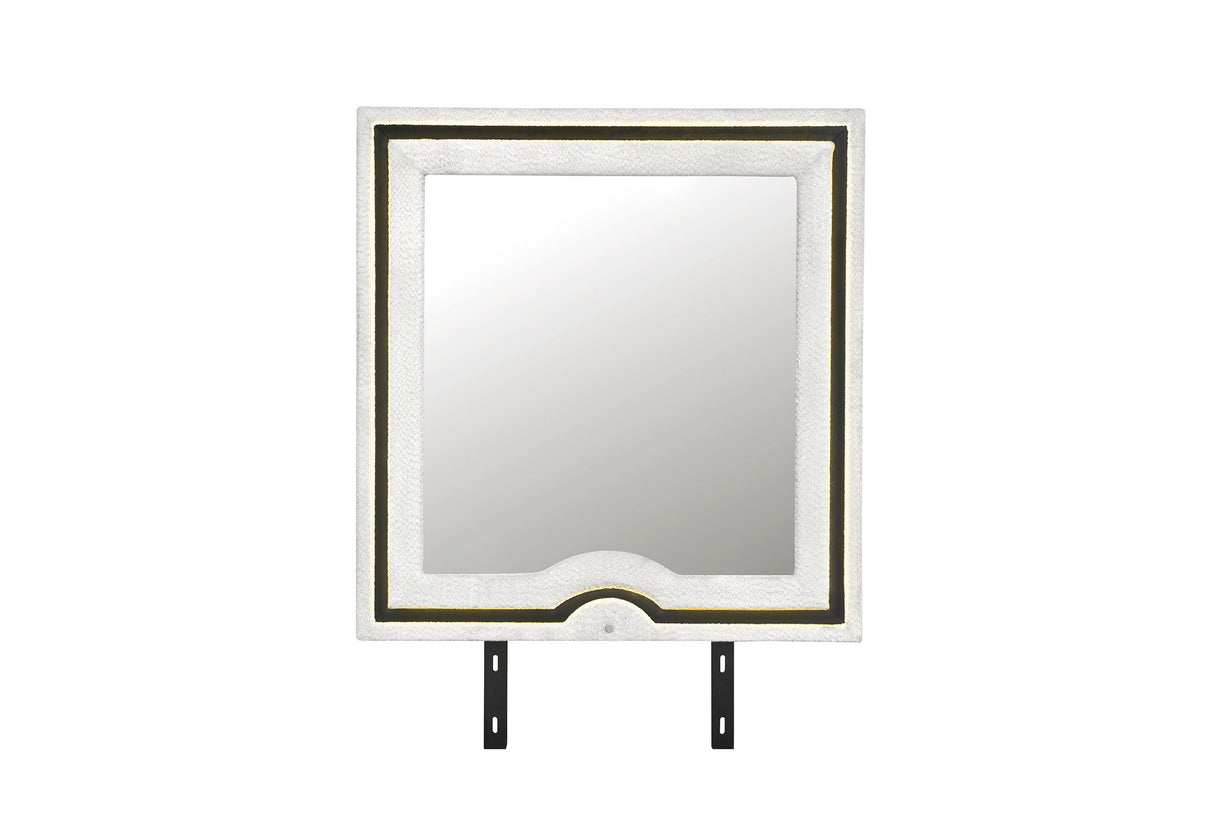 Isabella - Mirror With LED - Black / White