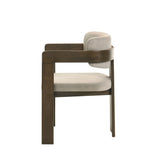 Destin - Side Chair - Light Gray Fabric & Walnut Finish