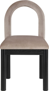 Conrad - Velvet Dining Chair With Black Legs