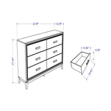 Almera - Glitter Dresser - White