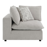 Marisa - Modular Wedge With Pillow - Beige Boucle