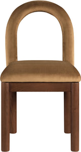Conrad - Velvet Dining Chair With Brown Legs