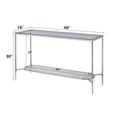 Adelrik - Accent Table - Glass & Chrome Finish