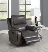 U108 - Gel Leather Reclining Chair - Gray