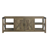 Abiram - TV Stand - Rustic Oak Finish