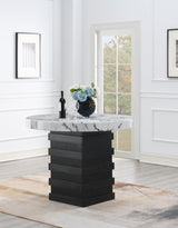 D141 - Round Counter Height Table - White