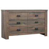 Frederick - 6-Drawer Dresser - Weathered Oak