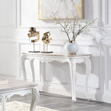 Ciddrenar - Sofa Table - Marble Top & White