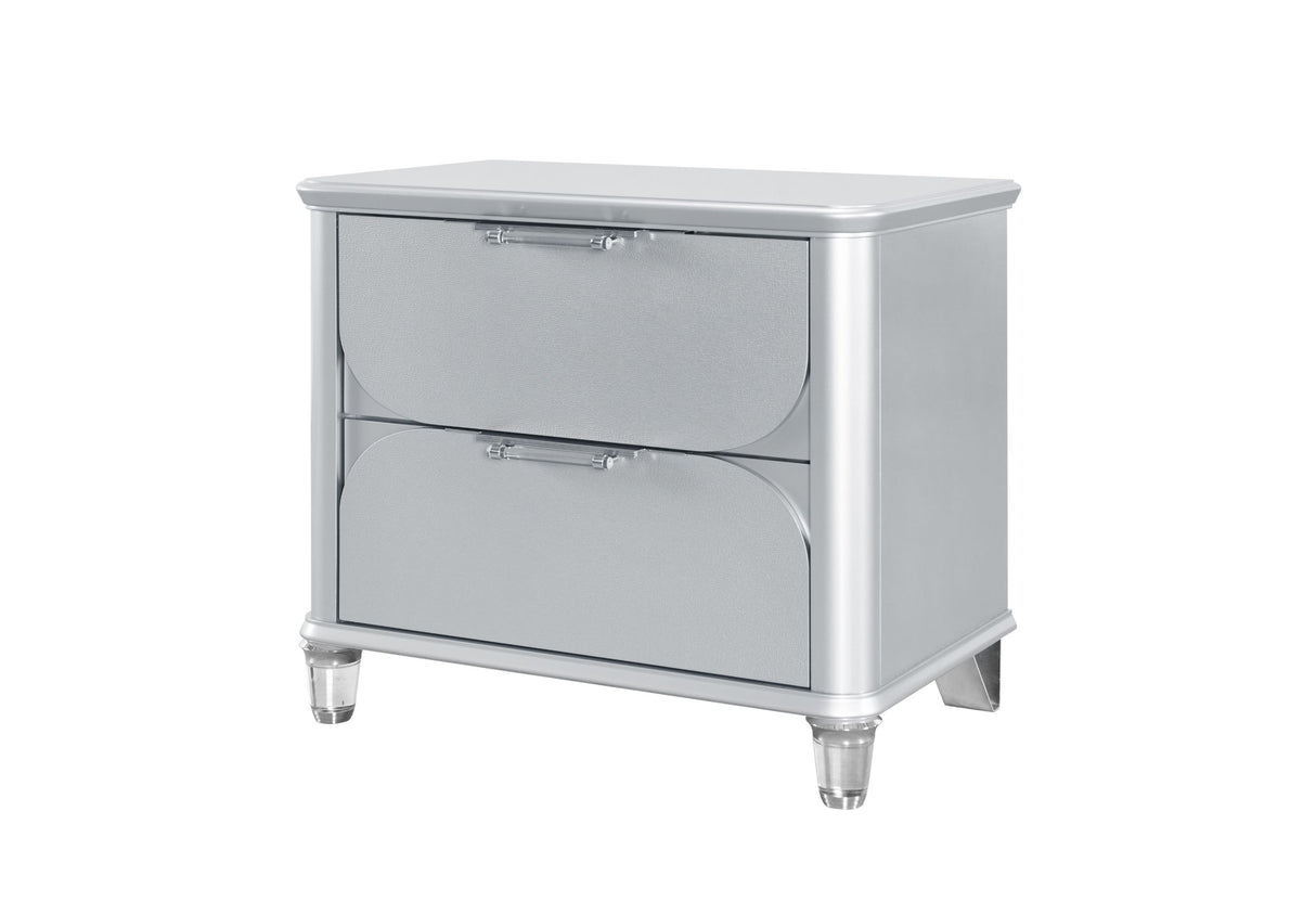 Lando - Nightstand - Silver