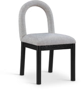Conrad - Linen Dining Chair With Black Legs