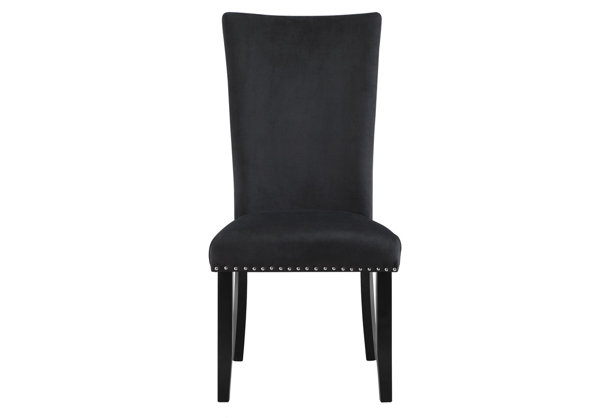 D02 Dining Table And Four D03 Dining Chairs - Black