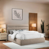 Adam - Linen Fabric Bed With 52" Headboard