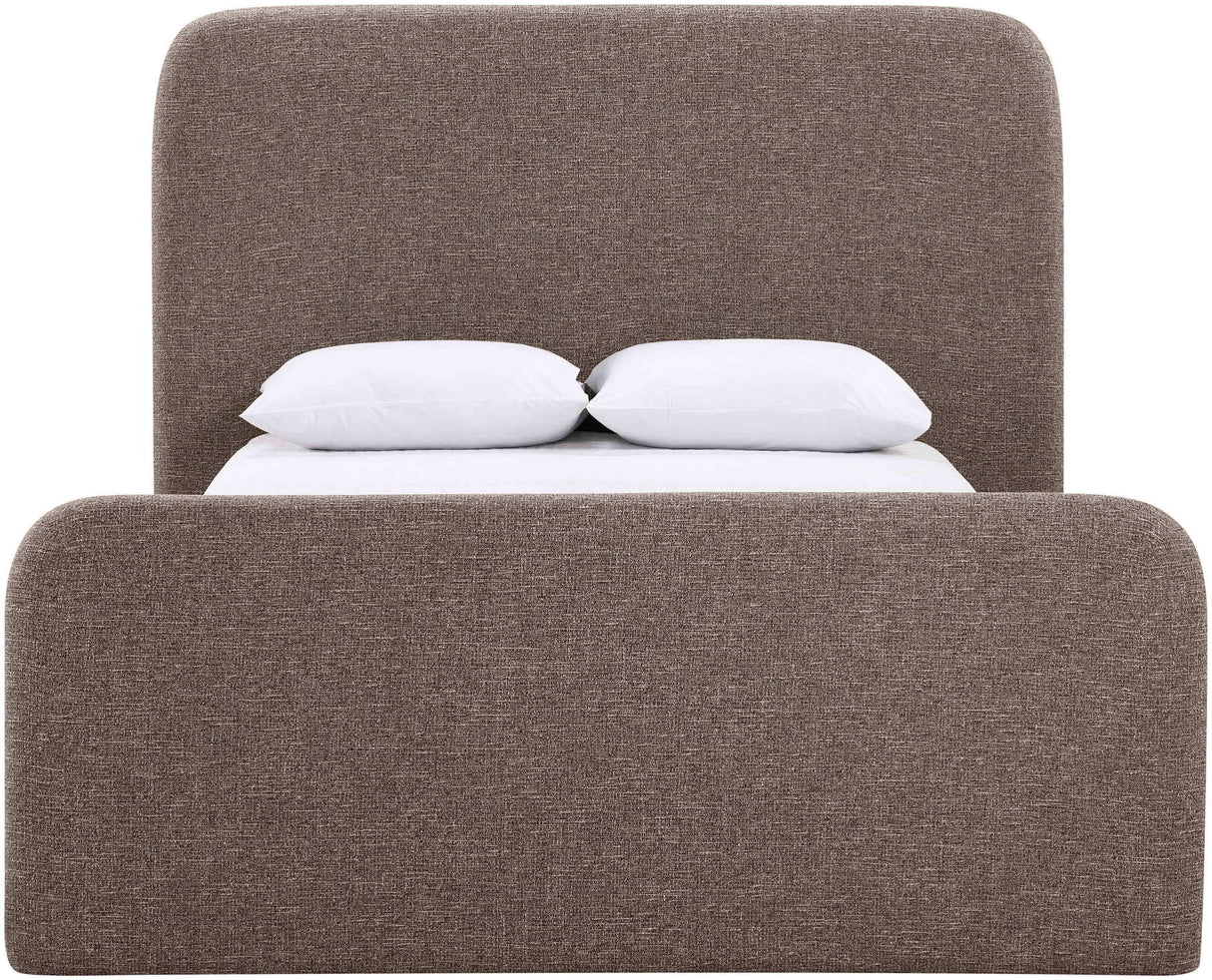 Fira - Linen Textured Fabric Upholstered Bed