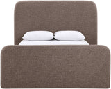 Fira - Linen Textured Fabric Upholstered Bed