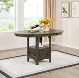 D152 - Counter Height Extension Table Wire Brush - Dark Brown