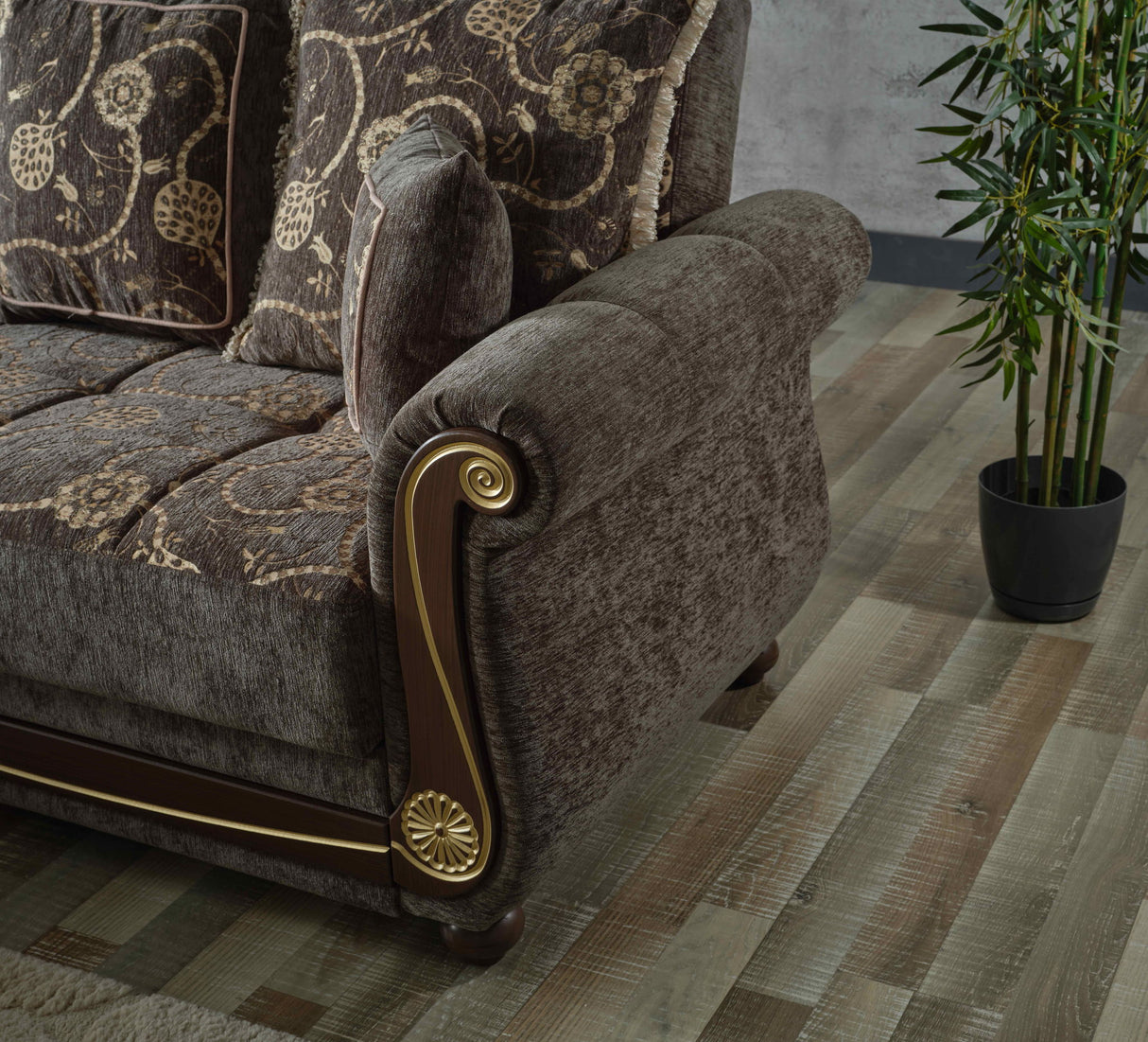 Ottomanson Americana - Convertible Futon Sectional - Gray