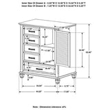 Franco - 5-Drawer Door Chest