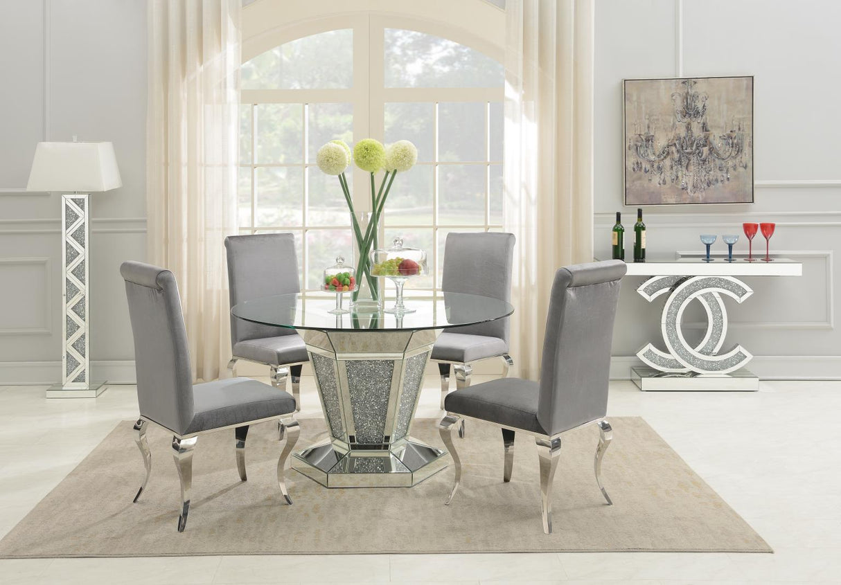G-100 - Glamour Dining Table - Pearl Silver