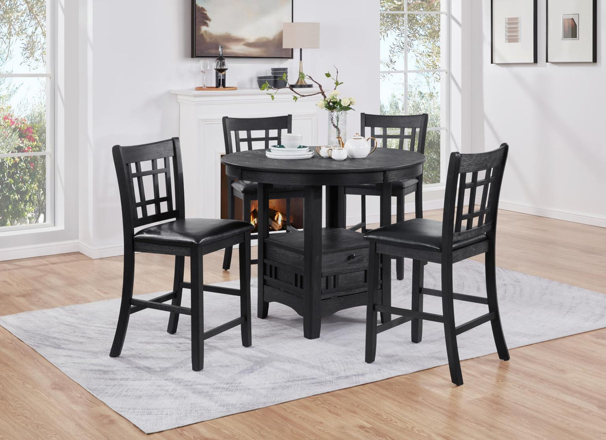 D151 - 5 Piece Dining Room Set (Dining Table & 4 Side Chairs) - Black