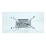 Azriel - Dining Table With Pedestal Base - Clear Glass & Mirrored Silver