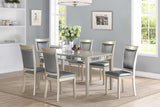D302-7 - Table & 6 Chairs - Pearl Silver / Gray