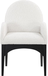 Waldorf - Boucle Dining Arm Chair With Black Legs