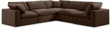 Comfy - 5 Piece Velvet Modular Corner Sectional